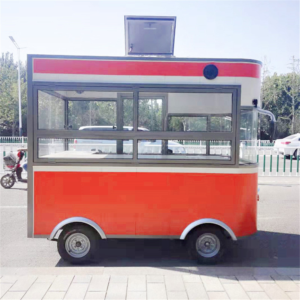 奶茶冷饮冰淇淋车 多功能小吃车房车 美食电动四轮车 顺发定制