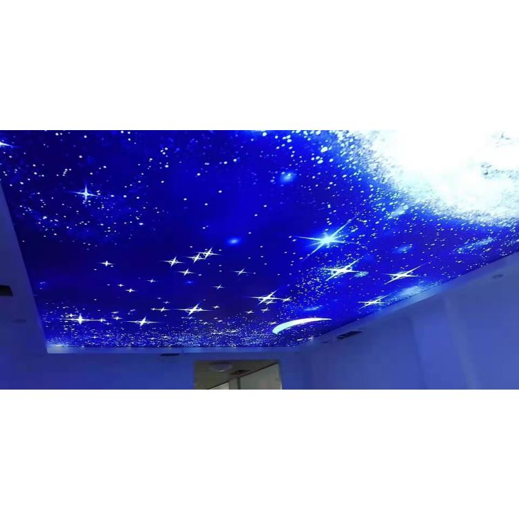 星空透光膜 游泳馆洗浴星空图案透光膜 uv软膜天花吊顶