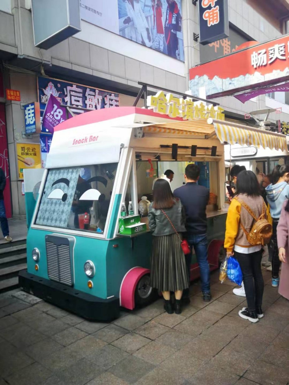 顺发店车 早餐车 美食车 多功能美食车 四轮电动餐车 旅游景区专用餐车