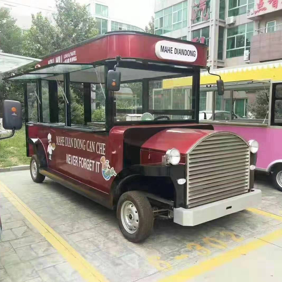 移动式小吃车 早餐流动美食车 仿古式移动餐车 可定制