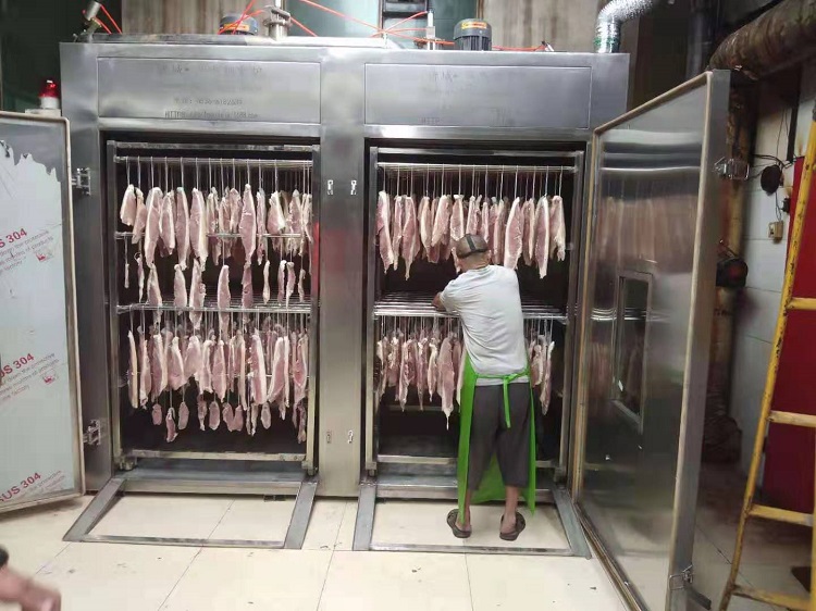 绵阳大型腊肉烟熏炉  大型全自动烟熏炉  1000型腊肉腊肠烟熏炉  诸城华杰烟熏炉厂家