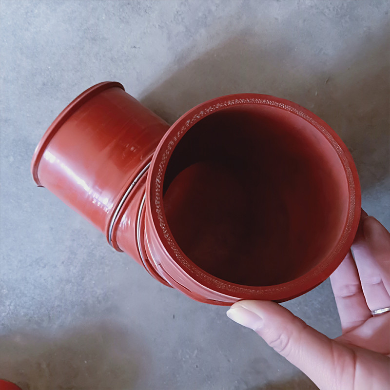 厂家直销耐高温硅胶管 改装硅胶管 红色夹线硅胶管