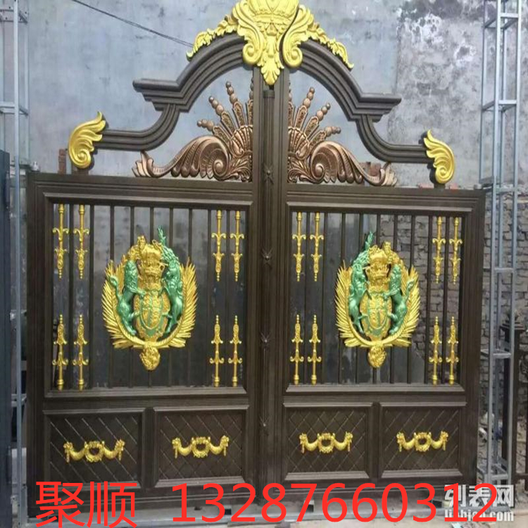 铝艺大门 欧式铝艺大门 别墅门加工-聚顺-