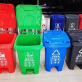 大量批发不锈钢脚踏桶 不锈钢分类垃圾桶 塑料分类垃圾桶 成都分类垃圾桶 果皮箱烟灰桶酒店用品120L分类塑料桶