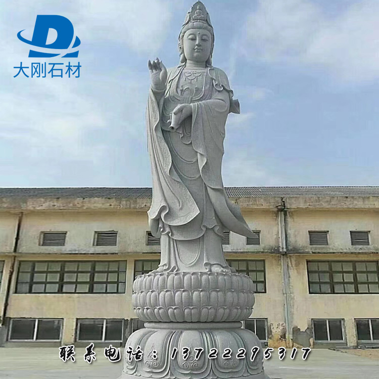 小型石雕佛像供应商 定制石雕观音佛像供应商 汉白玉石雕佛像专业生产大刚石材