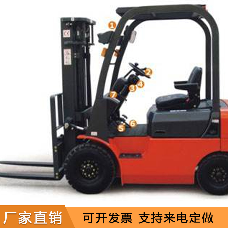 全电动座驾式四轮电动叉车 电动叉车型号 全电动堆高车 可定制