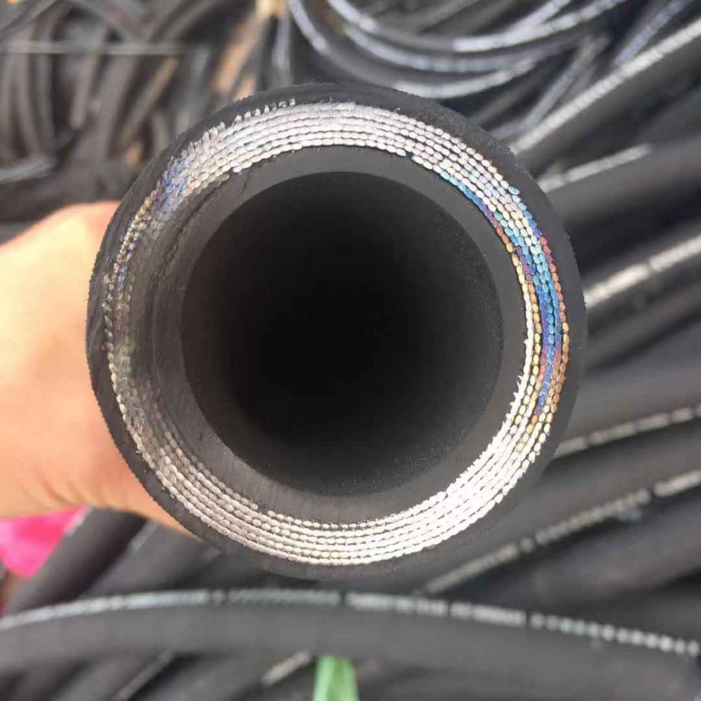 钢丝编织蒸汽管耐高温蒸汽胶管 高压油管总成 液压橡胶软管耐油管