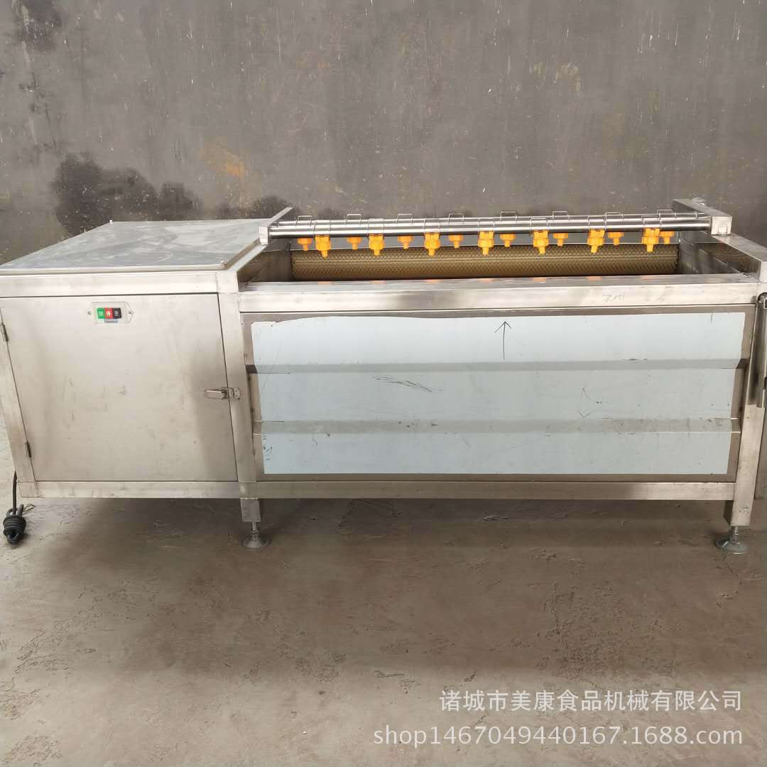 直销萝卜清洗机 根茎类蔬菜去皮清洗机 毛刷清洗机生产厂家