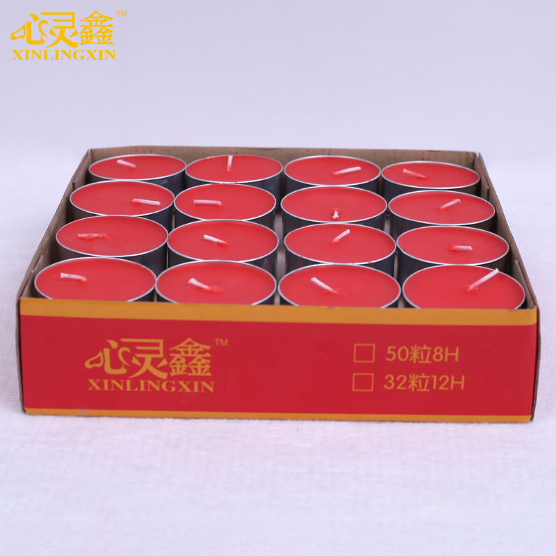 批发12小时32粒酥油蜡烛 无烟植物酥油灯铝壳环保梅花粒佛前灯厂家