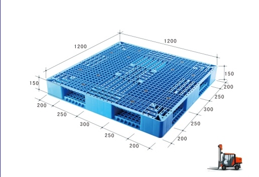 浙江普耐姆货架托盘PM1212R一体网格双面物流仓库托盘
