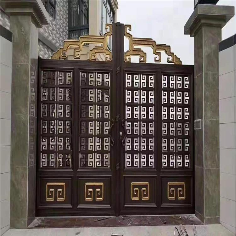 现货供应铝艺大门_铝合金家用车库防盗门