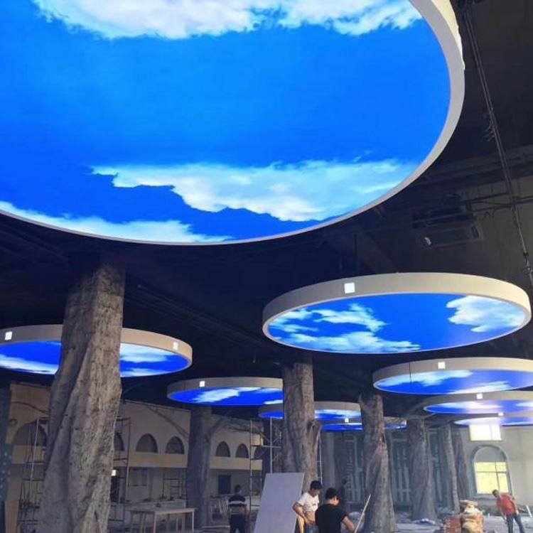 河北软膜天花吊顶造型多样 发光软膜灯箱设计