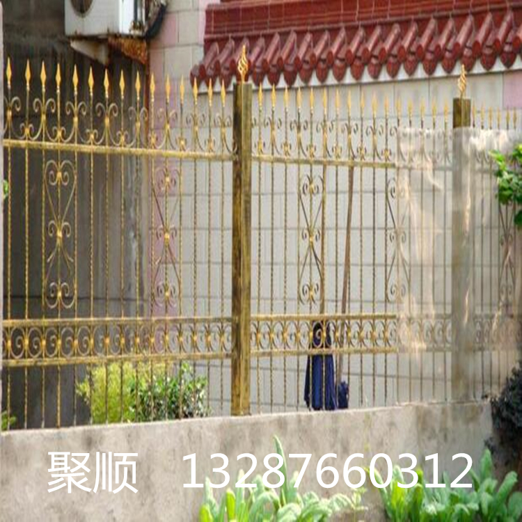 欧式铁艺护栏--焊接铁艺护栏_别墅小区庭院安全铁艺护栏