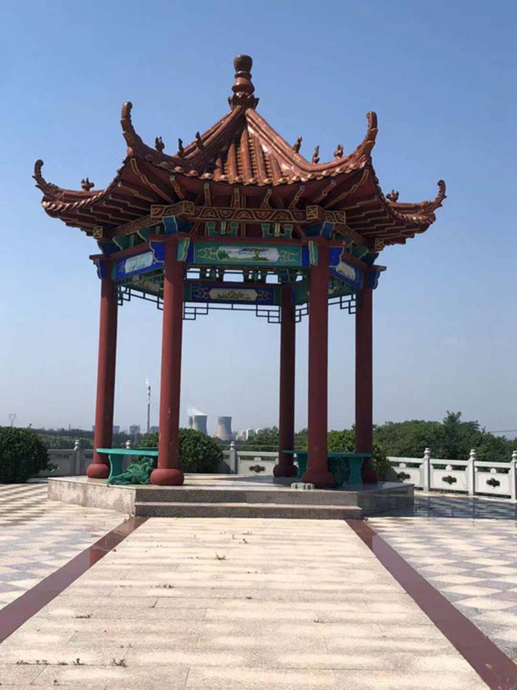 山东中式古建凉亭_重檐四角亭设计