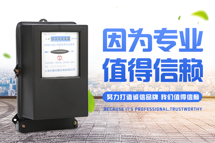 华廉批发DT862-4三相多功能电能表 380V互感器式工业有功电子电表
