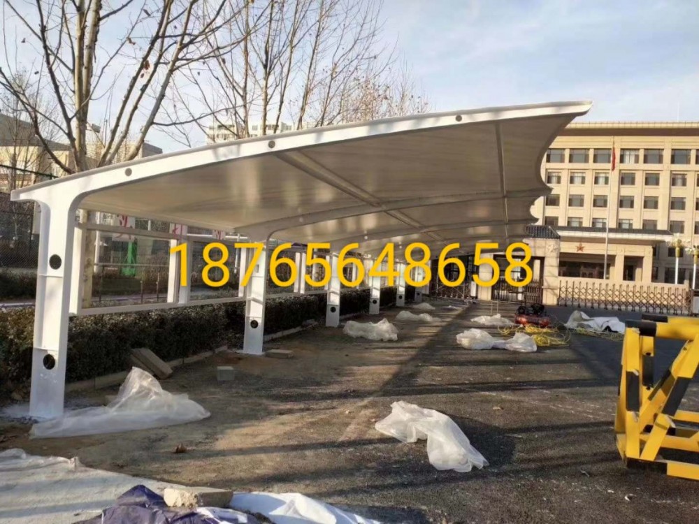 厂家直销膜结构自行车车棚_户外膜结构遮阳汽车棚_膜结构车棚
