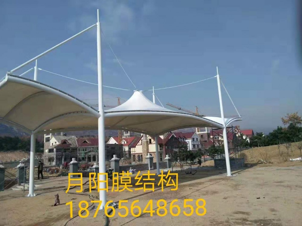 定制膜结构景观棚_张拉景观蓬_膜结构建筑工程景观膜结构