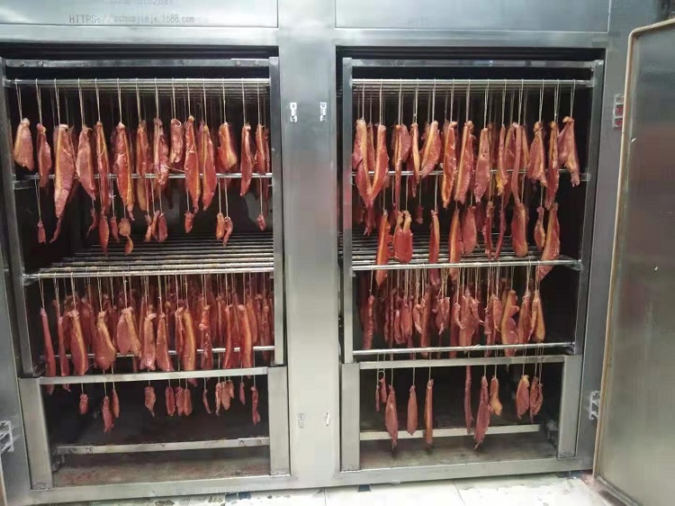 500型双门双车烟熏炉    通道式烟熏炉价格  大型烟熏炉厂家