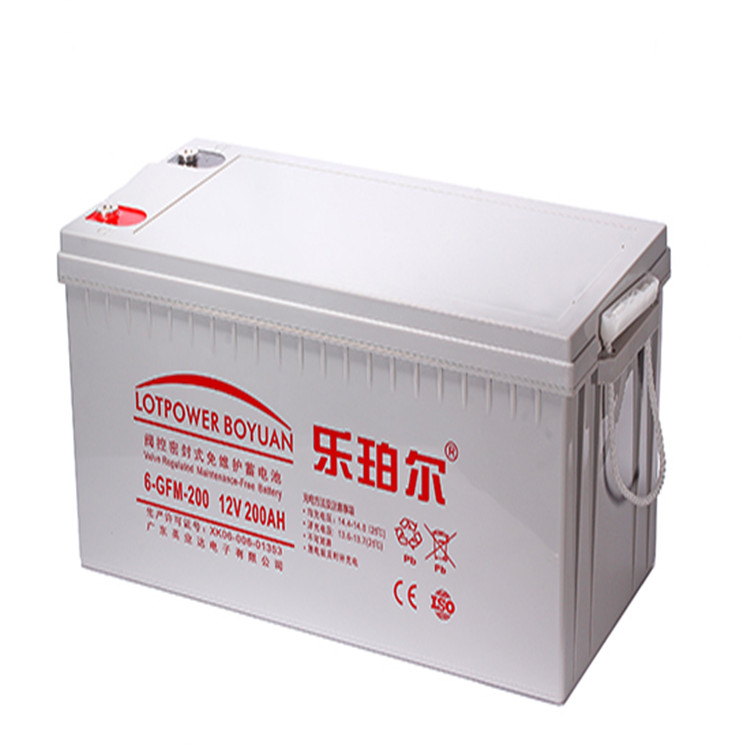 乐珀尔LOTPOWER蓄电池6-GFM-200 乐珀尔12V200AH免维护铅酸蓄电池 UPS 太阳能 直流屏 eps专用蓄电池现货