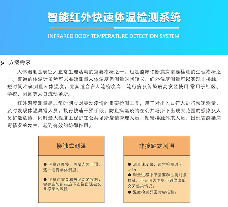 智能红外测温系统红外测温传感器 更智能更快速更安全测温