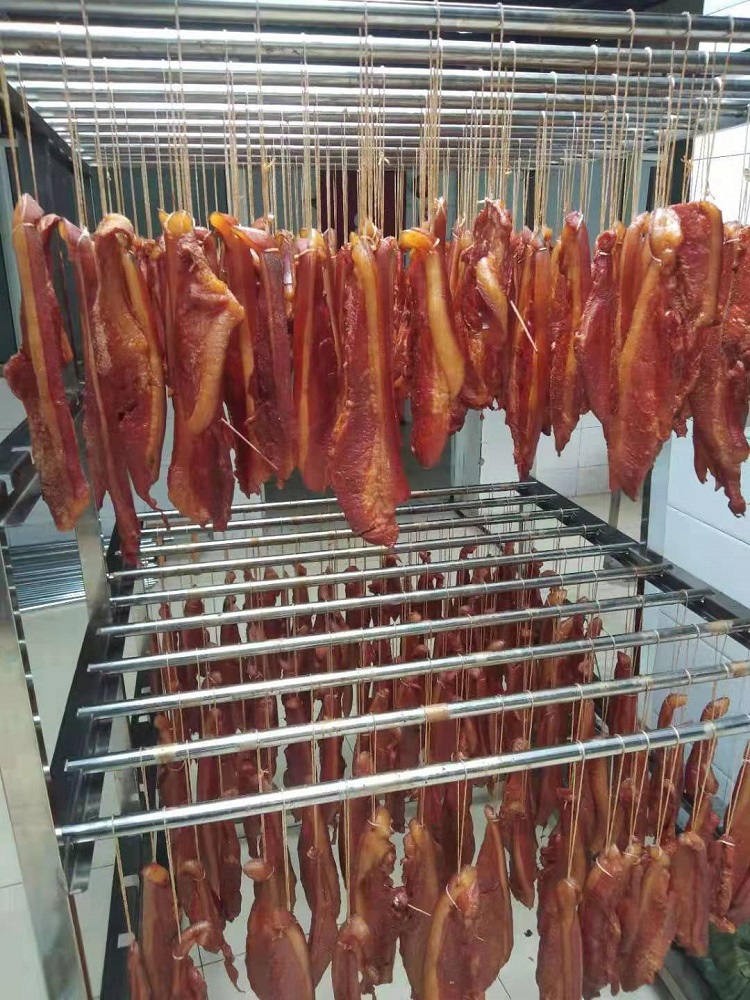 YX-500腊肉烟熏炉   双门双车大型烟熏炉   四川绵阳腊肉烟熏炉