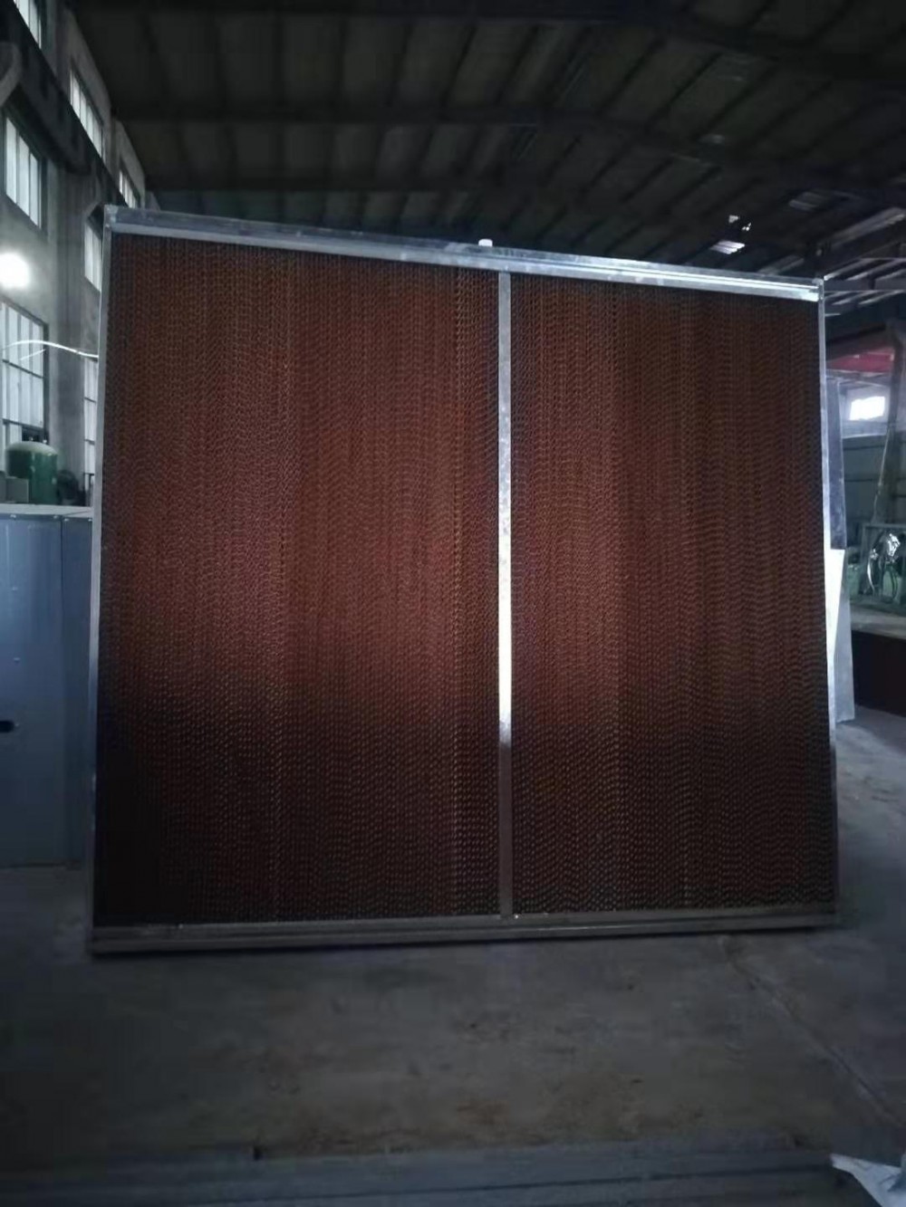 厂家生产 温室厂房降温水帘湿帘 畜牧养殖降温风机湿帘 养鸡铝合金镀锌板框湿帘