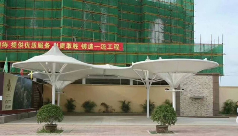 月阳膜结构景观棚_张拉景观蓬_景观膜结构