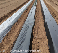 2020新款地瓜三垄起垄铺膜施肥打孔一体机-效率高