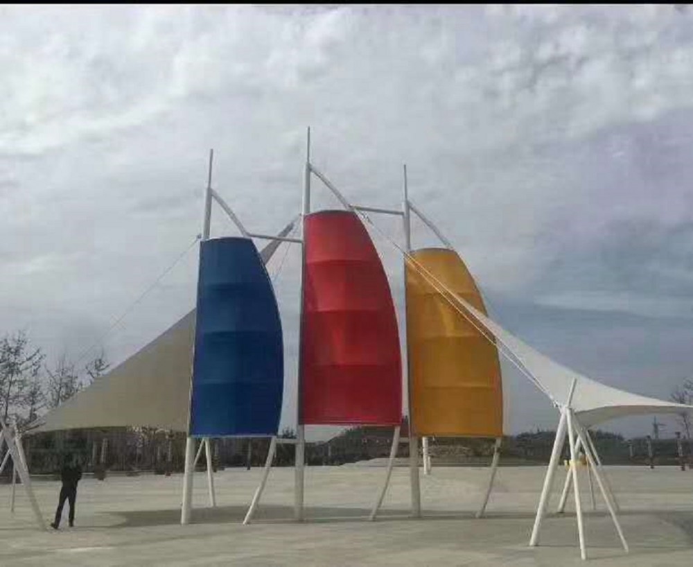 膜结构景观棚_张拉膜景观蓬_公园遮阳遮雨蓬_