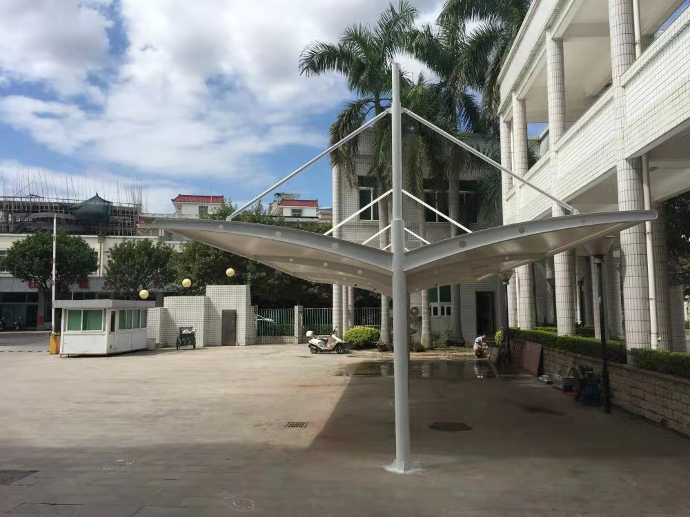 定制安装大型广场停车场膜结构_工厂园区膜结构停车棚设计 小区停车棚安装