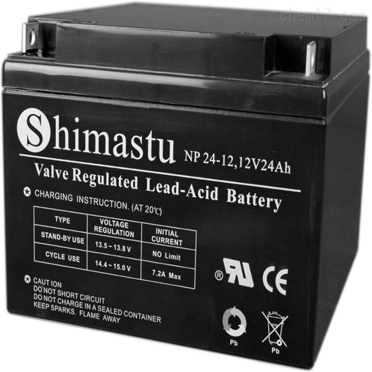 Shimastu蓄电池NPH24-12  Shimastu 储能UPS铅酸蓄电池12V24AH免维护