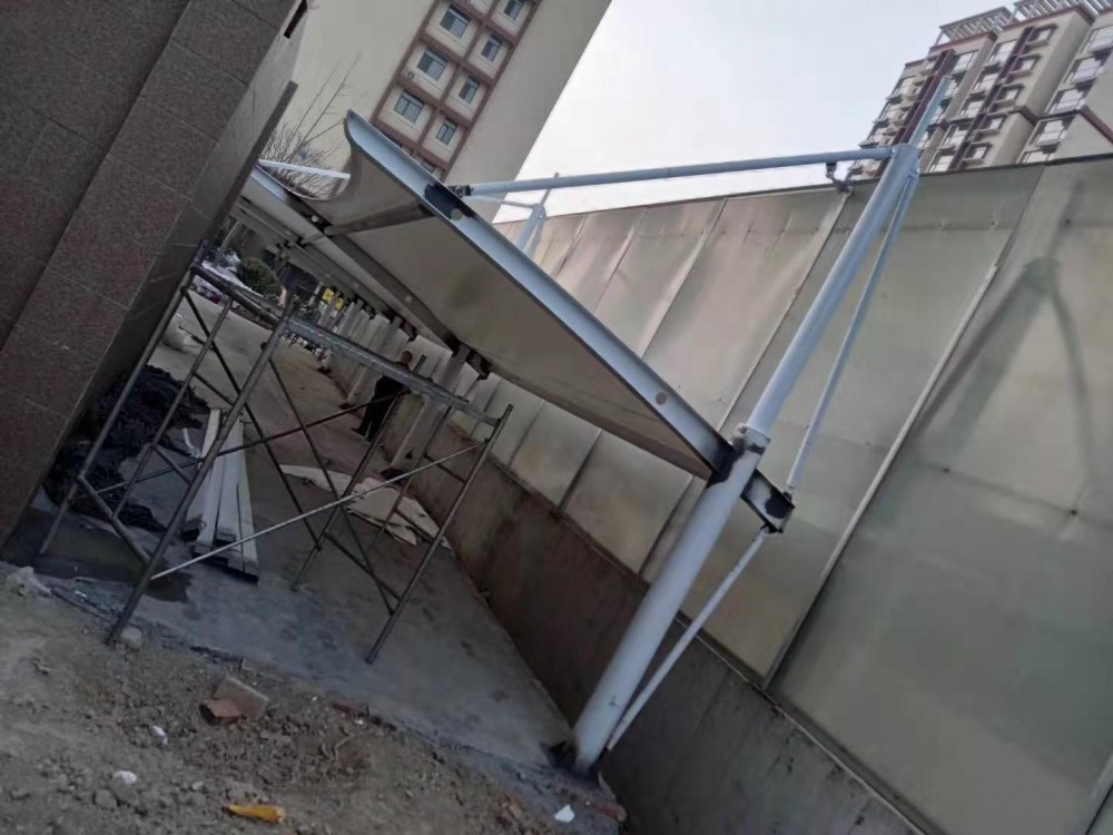 膜结构停车棚_新型膜结构雨棚_停车雨棚工程_小区充电桩车棚