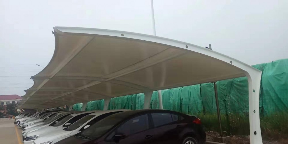 山东供应膜结构车棚_自行车棚_汽车棚_膜结构停车棚_小区充电桩车棚