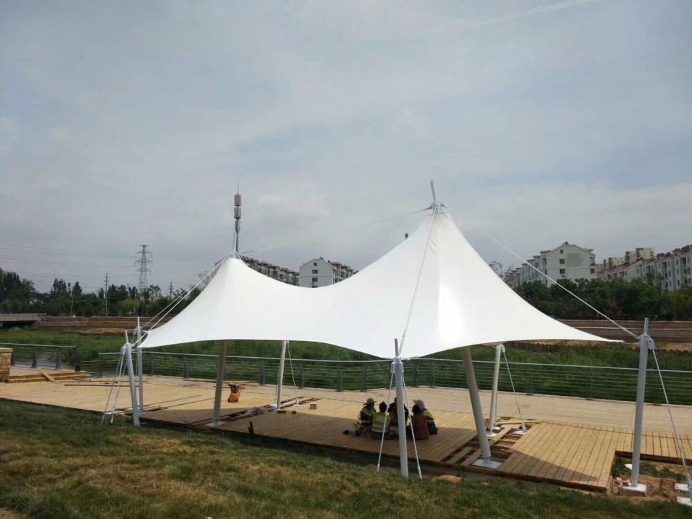 景观膜结构_大型建设遮阳棚_公园广场景观蓬_张拉膜景观