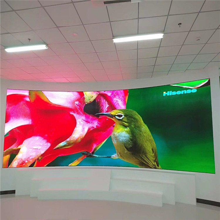 彩能光电 P3室内全彩内弧LED高清显示屏 展厅LED弧形显示屏  高清led显示屏led显示屏互动led显示屏学校多功能厅led