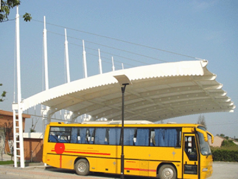 专业厂家汽车充电桩停车棚_公交车充电站_膜结构停车棚