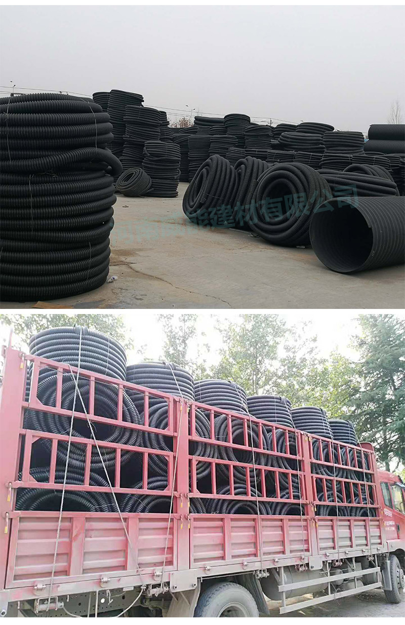 河南厂家供应优质碳素波纹管 商丘厂家直销pe穿线碳素波纹管