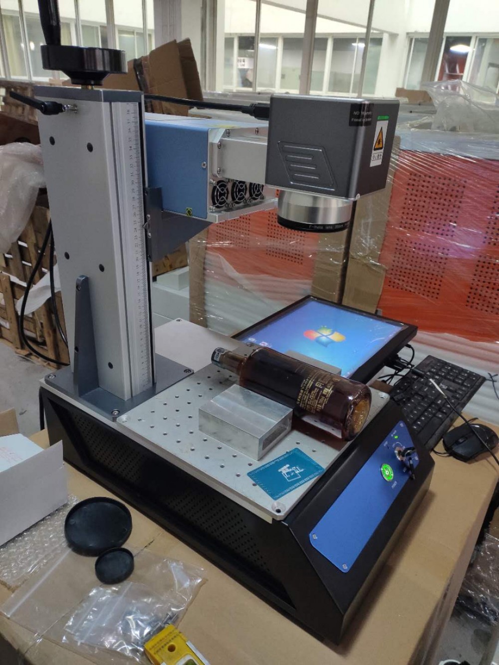 N95口罩激光打标\医用口罩激光打标机 紫光激光打标机3W雷博激光