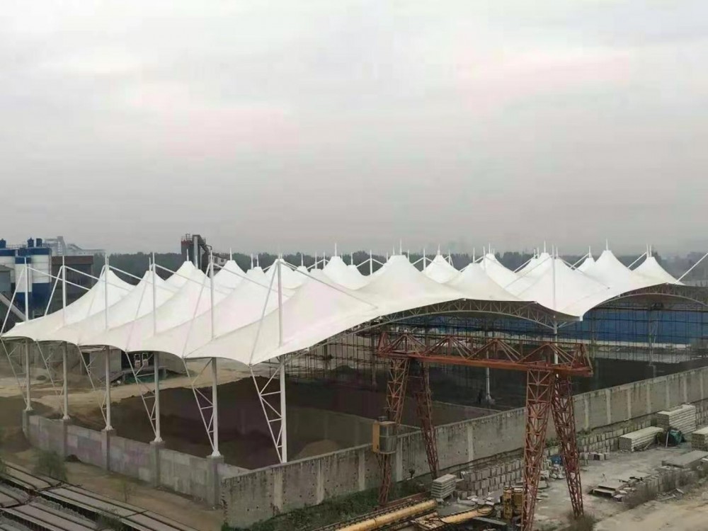 山东厂家定制膜结构景观棚_张拉膜景观看台_膜结构建筑工程_学校操场看台厂家