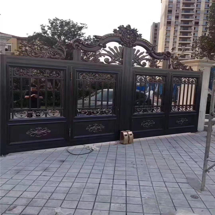 铝艺大门价格_电动平开门