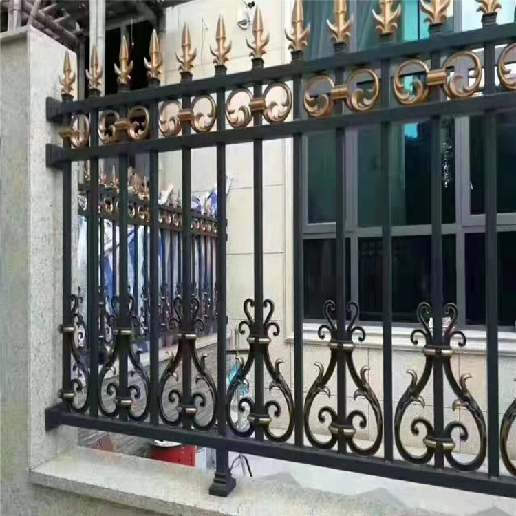 厂家直销别墅铝艺阳台护栏_铝合金家用小区露台防护栏杆_围墙围栏