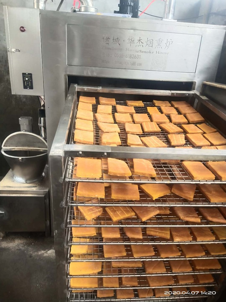 200型蒸汽加热烟熏炉  豆干熏烤炉  湖南熏豆腐干机器  华杰烟熏炉厂家