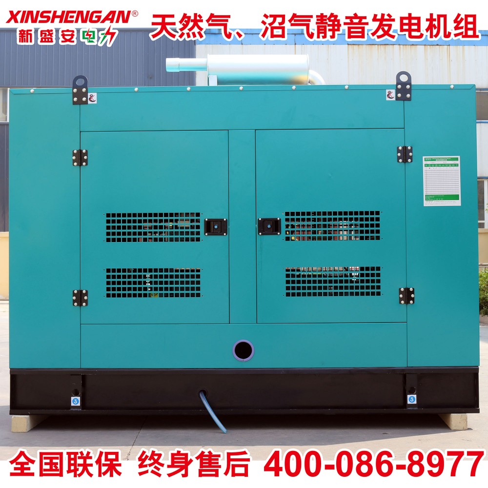新盛安60KW燃气发电机组 天然气发电机组 沼气发电机组 静音发电机组带防雨棚