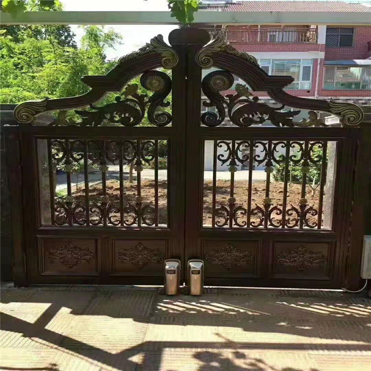 铝合金大门批发_对开门