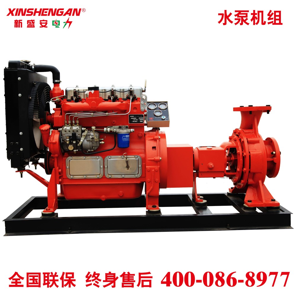 潍柴水泵机组50KW消防水泵 消防泵站专用水泵 潍柴柴油水泵功率大扬程高