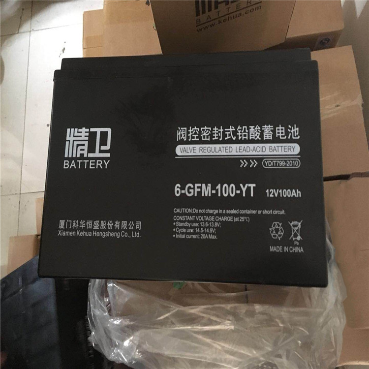 12V100Ah精卫蓄电池6-GFM-100-YT 免维护蓄电池 UPS蓄电池 太阳能蓄电池