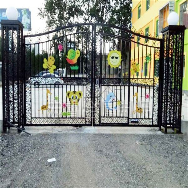 家庭铸铁大门_农村大门_豪华铁艺别墅大门