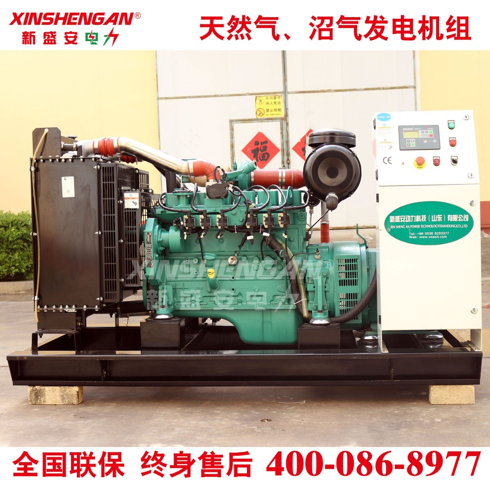 XINSHENGAN 80kW燃气发电机组 天然气发电机组 沼气发电机组 液化石油气发电机组