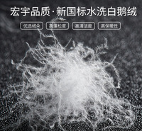 批发水洗白鹅绒纯白大朵95纺织羽绒羽毛95%纯白白鹅绒