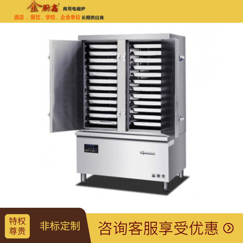 商用电磁炉蒸饭柜  双门蒸饭柜 金厨鑫电磁蒸柜厂家定制